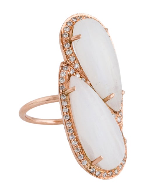 Jacquie Aiche 14K Moonstone Labradorite & Diamond Cocktail Ring