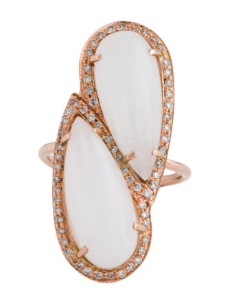 Jacquie Aiche 14K Moonstone Labradorite & Diamond Cocktail Ring