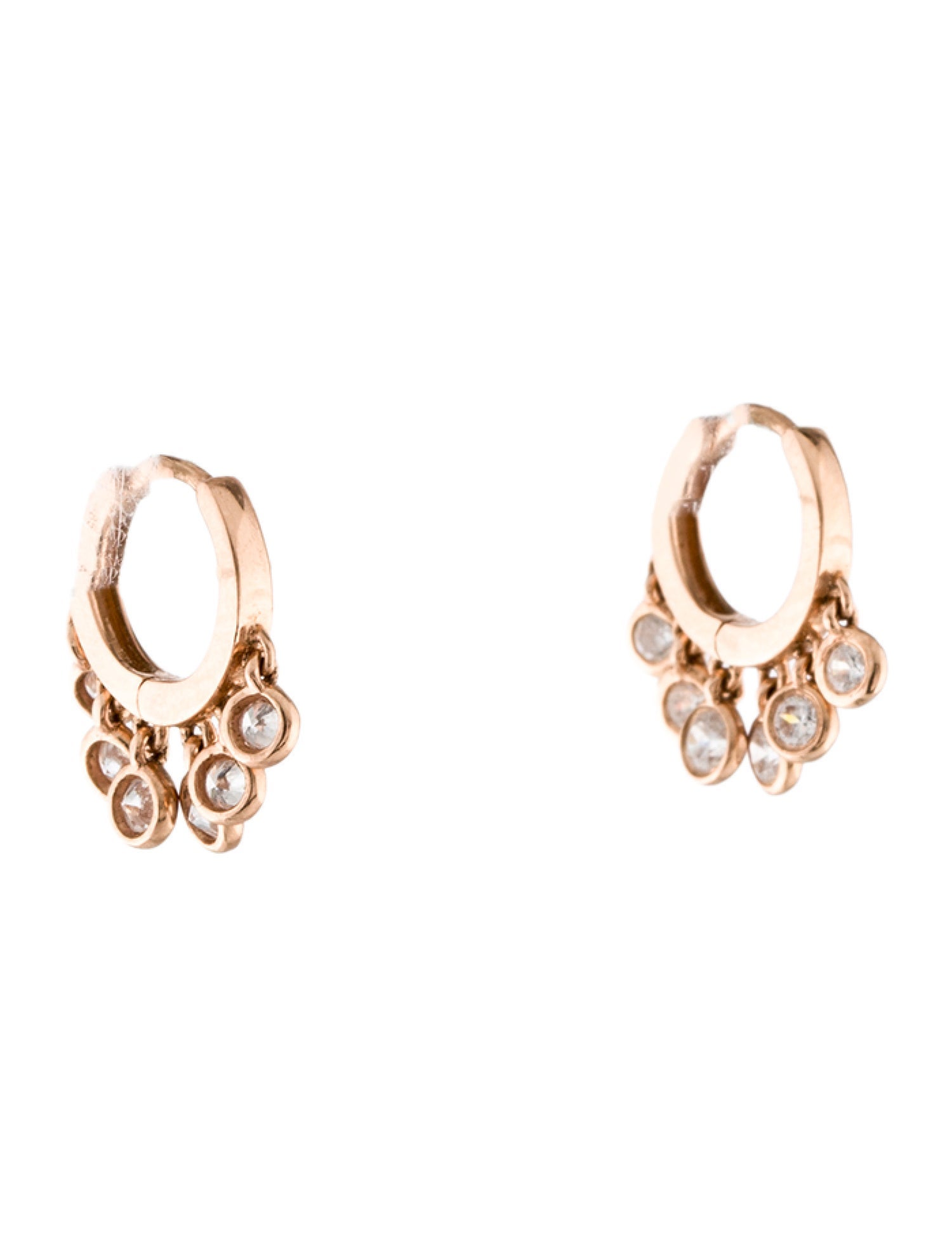 Jacquie Aiche 14K Diamond Mini Shaker Huggie Earrings