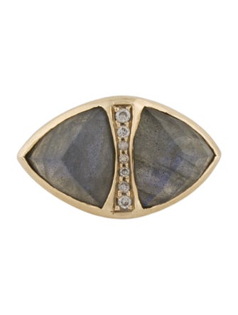 Jacquie Aiche 14K Labradorite & Diamond Cocktail Ring