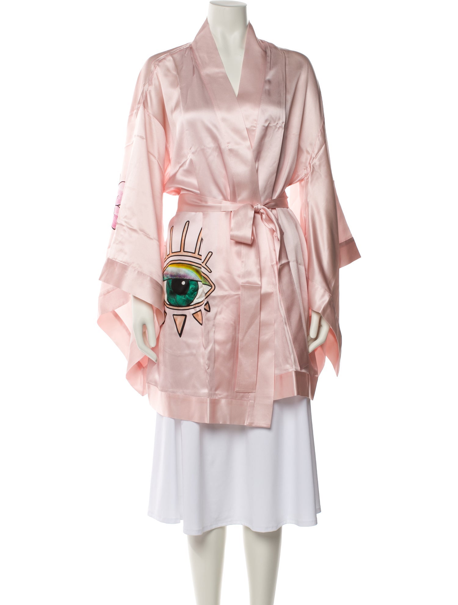 Jacquie Aiche Silk Graphic Print Robe