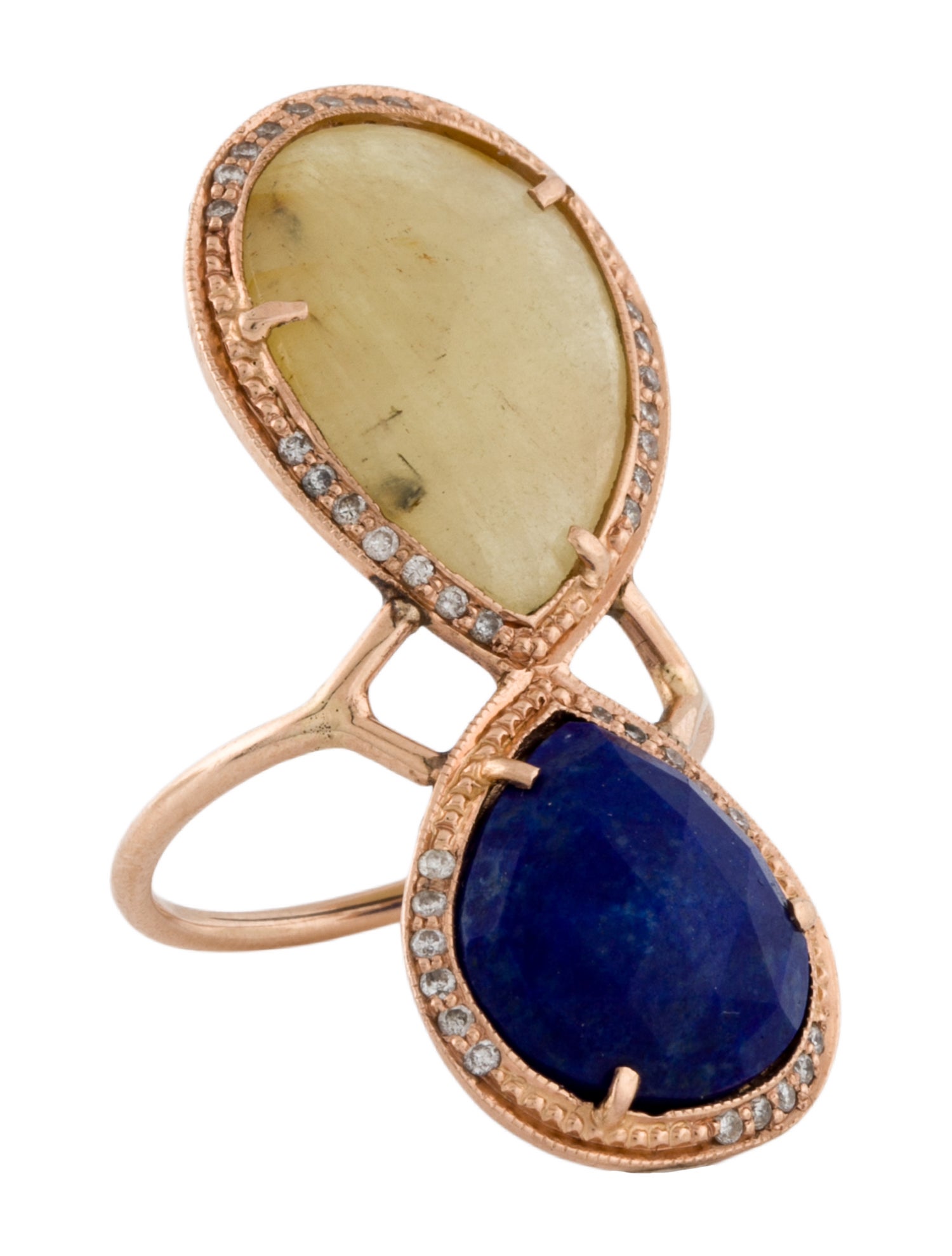 Jacquie Aiche 14K Lapis Lazuli, Sapphire, & Diamond Cocktail Ring