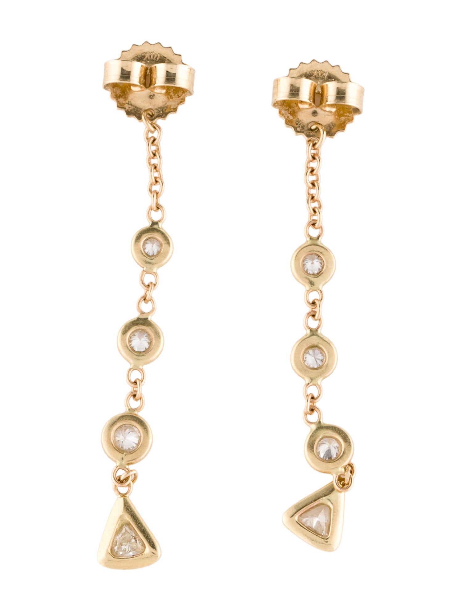 Jacquie Aiche 14K Diamond Trillion Earring Back Enhancers