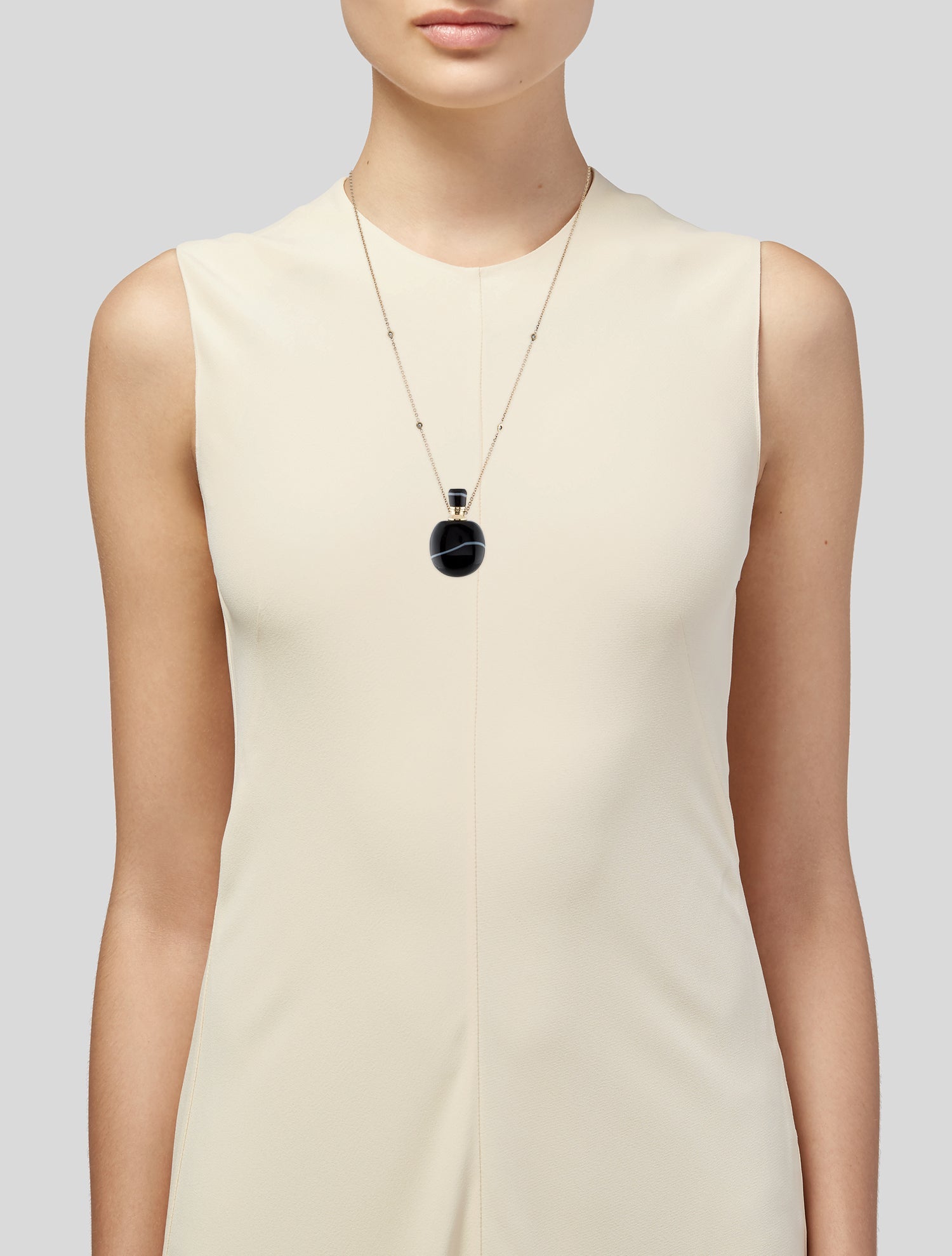 Jacquie Aiche 14K Diamond & Onyx Potion Bottle Pendant Necklace