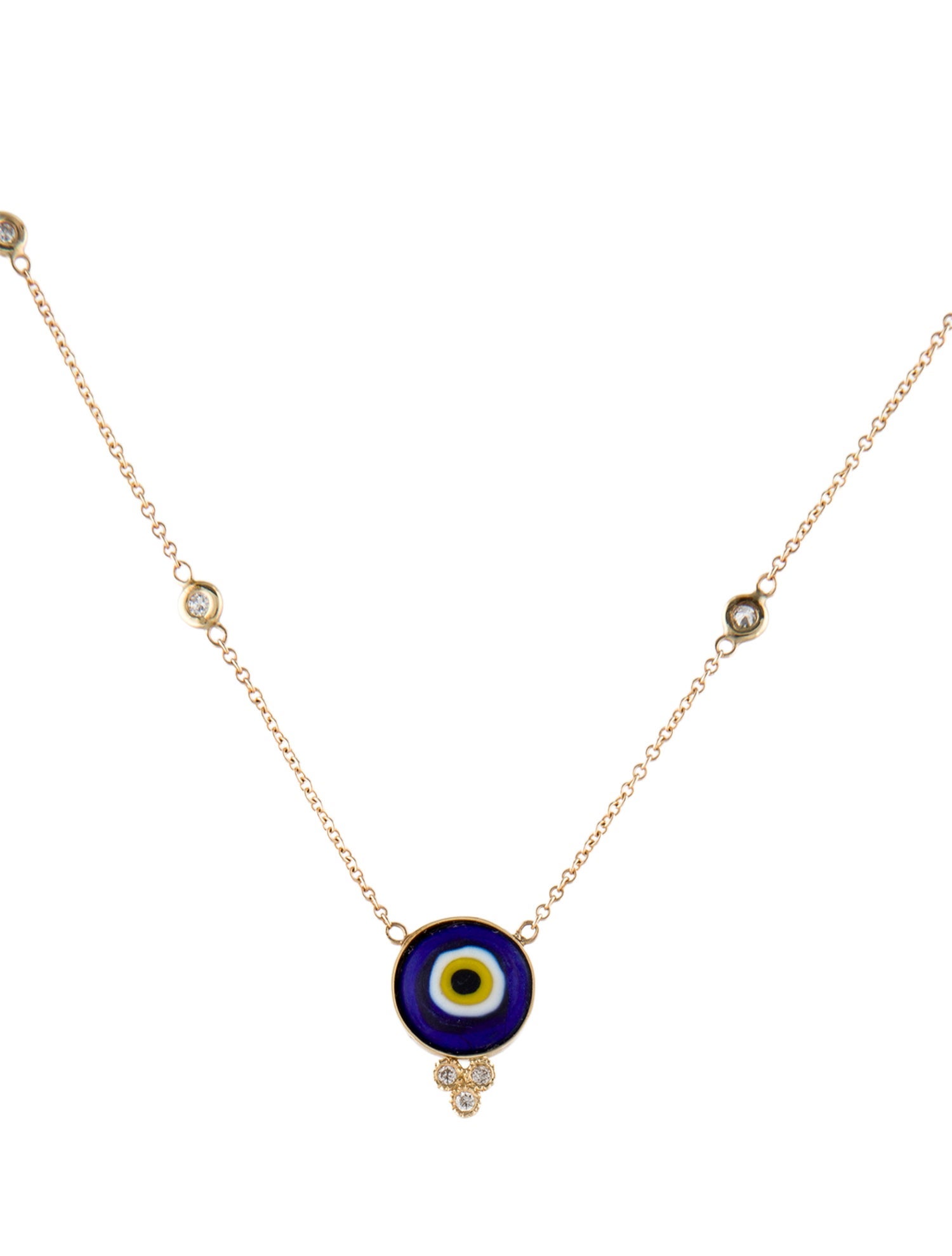 Jacquie Aiche 14K Diamond Evil Eye Pendant Necklace