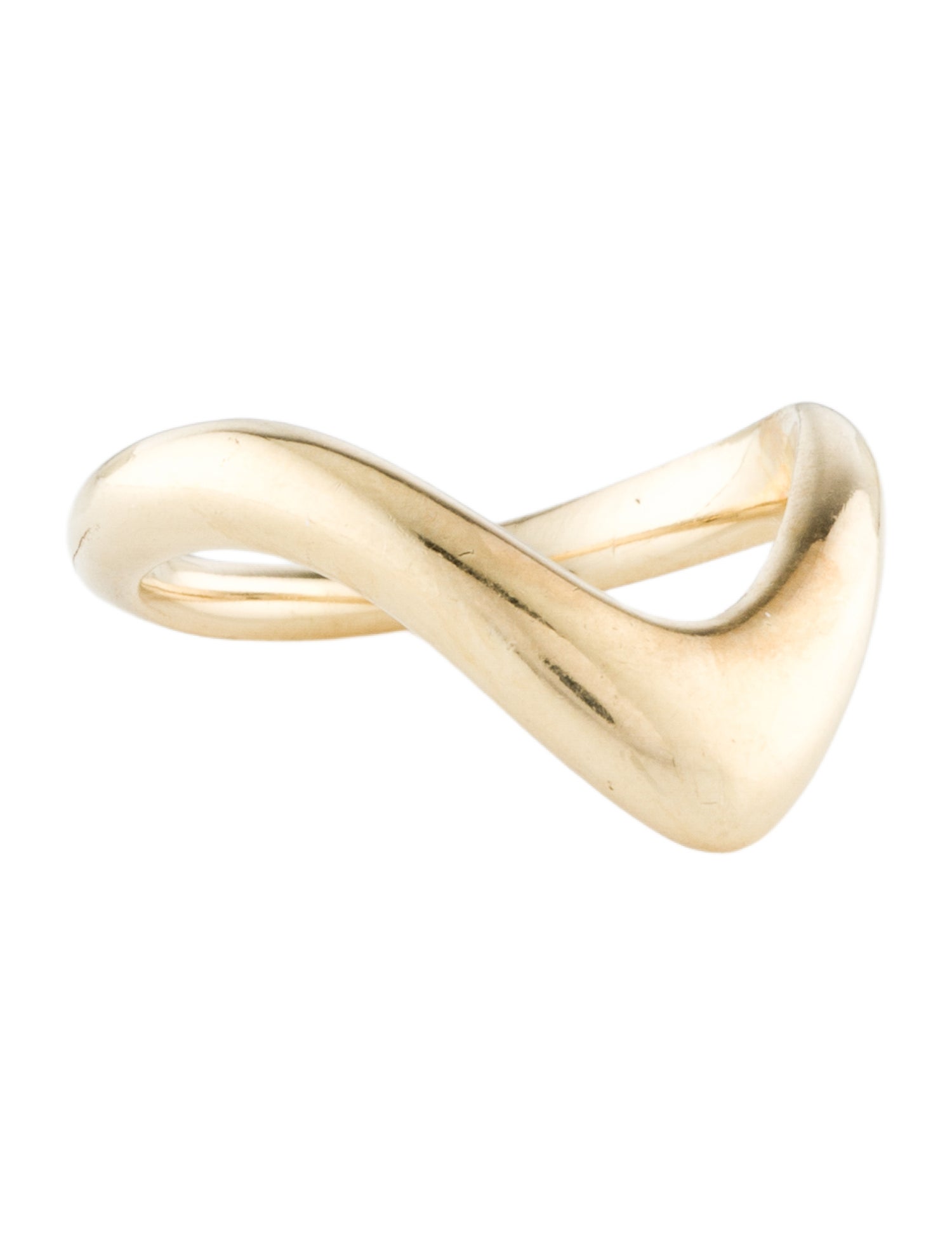 Jacquie Aiche 14K Large V Wave Ring