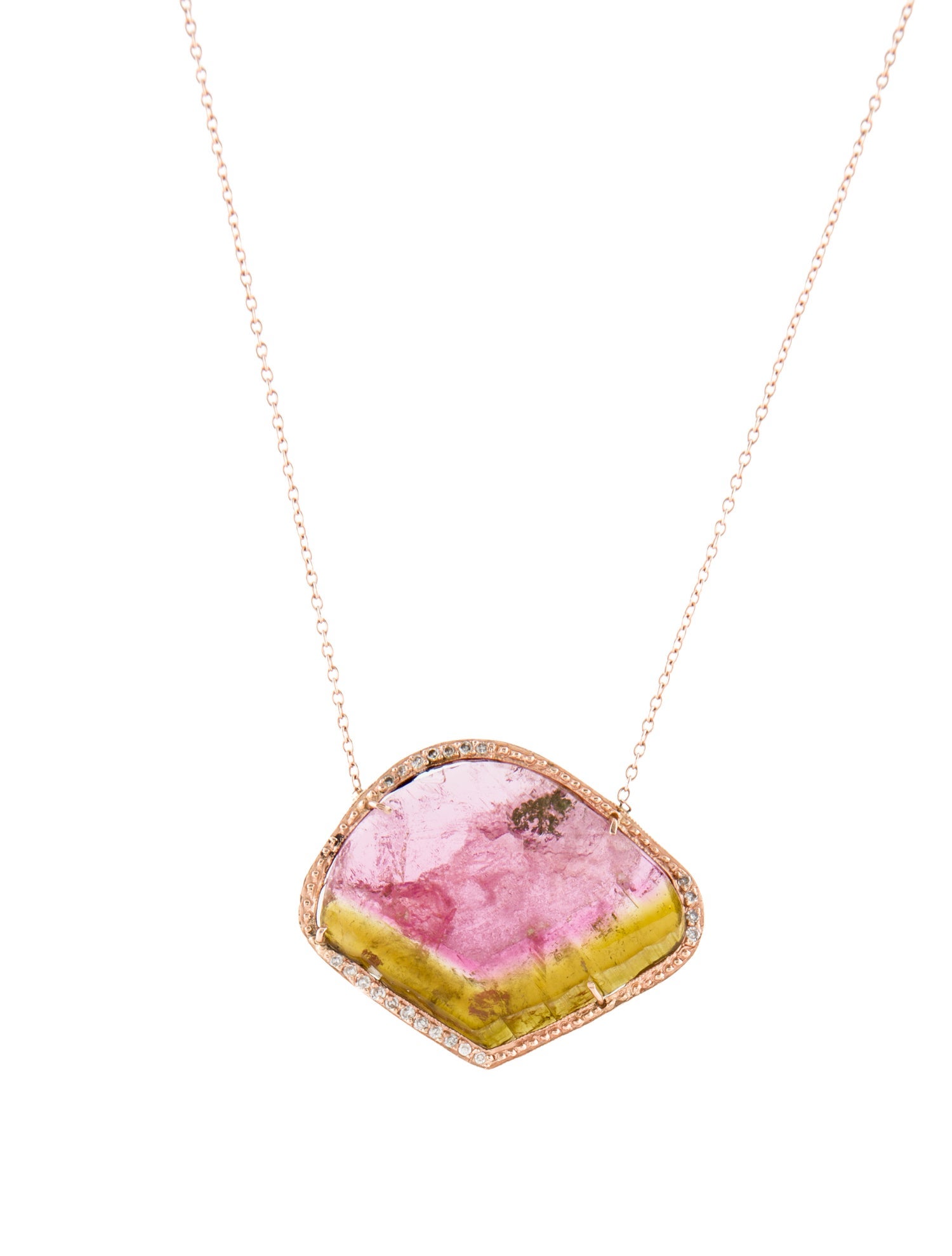 Jacquie Aiche 14K Parti-Colored Tourmaline & Diamond Pendant Necklace