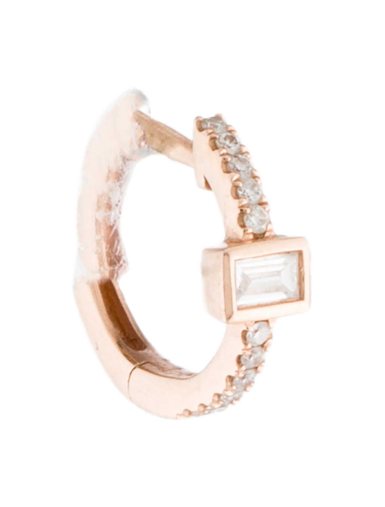 Jacquie Aiche 14K Diamond Single Hoop Earring