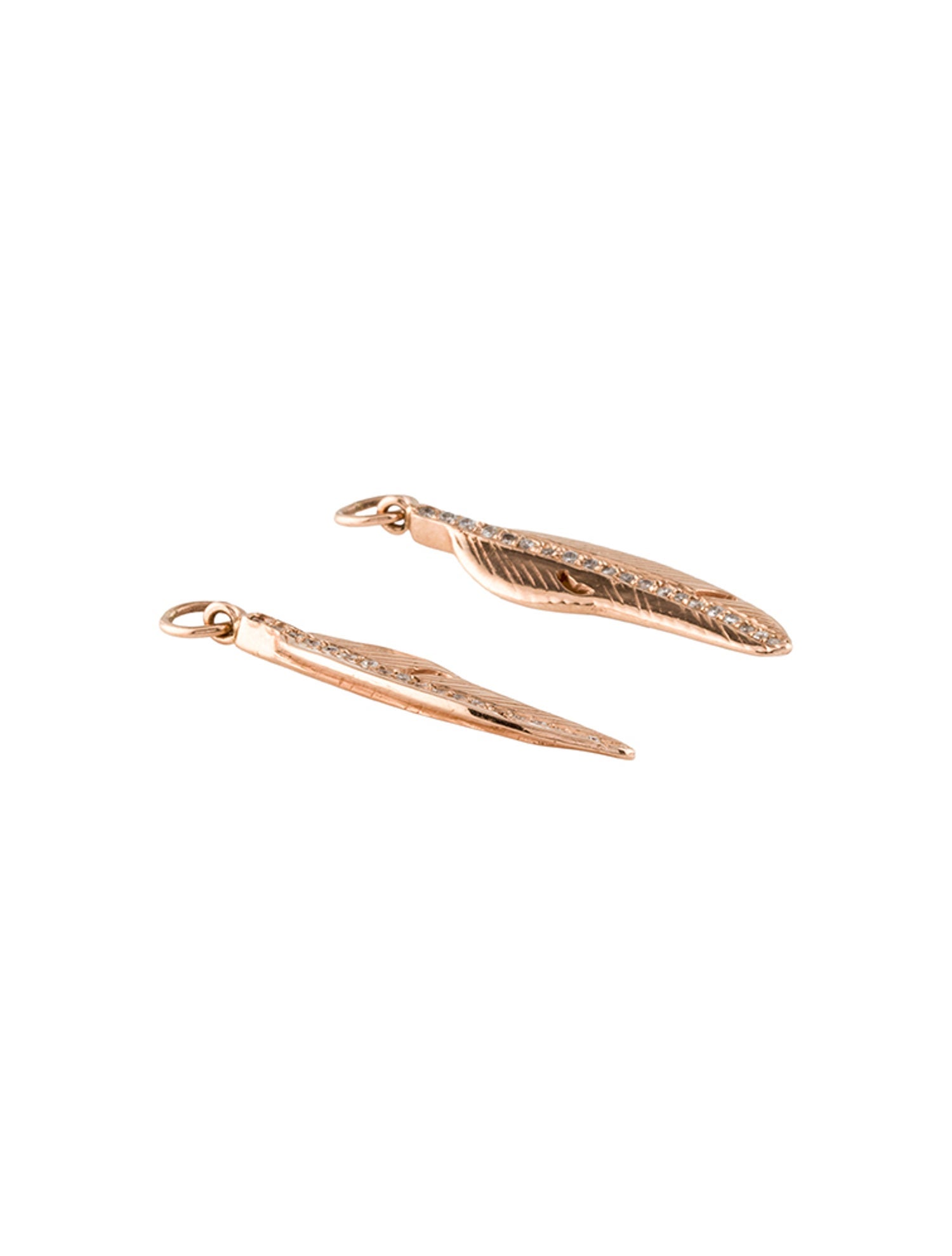 Jacquie Aiche 14K Diamond Feather Earring Enhancers