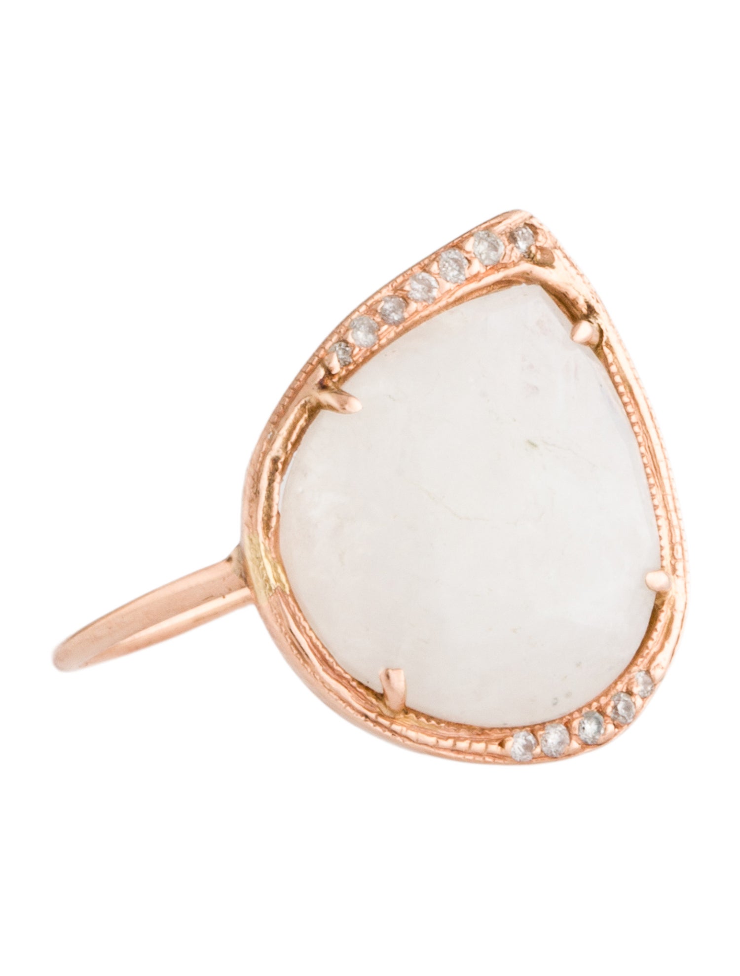 Jacquie Aiche 14K Moonstone Labradorite & Diamond Cocktail Ring