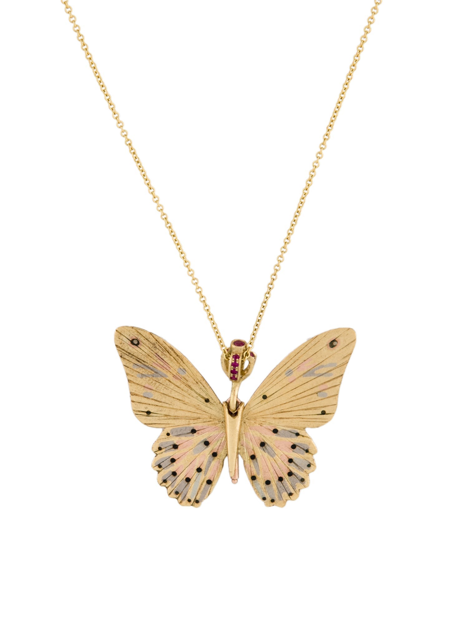 James Banks 18K Ruby Goliath Goliath Birdwing Butterfly Pendant