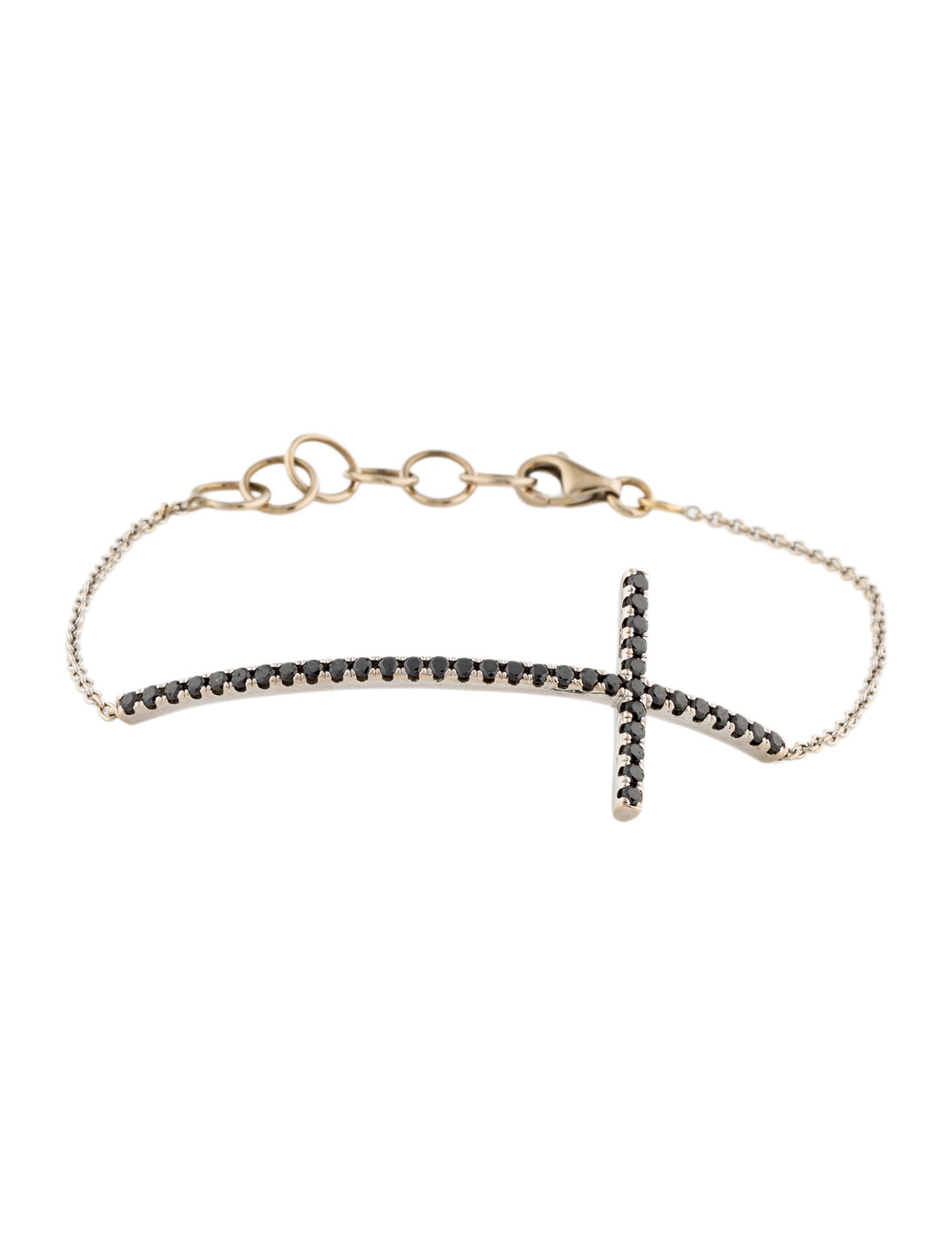 Jacob & Co. 14K Diamond Cross Bracelet