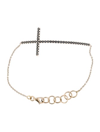 Jacob & Co. 14K Diamond Cross Bracelet