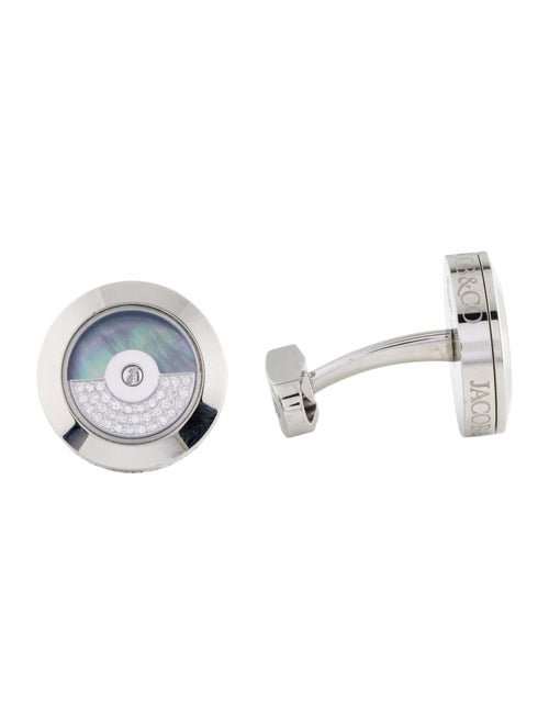 Jacob & Co. Mother Of Pearl & Diamond Rotor Cufflinks