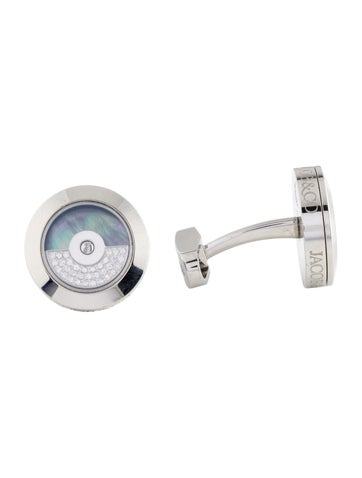 Jacob & Co. Mother Of Pearl Diamond Rotor Cufflinks