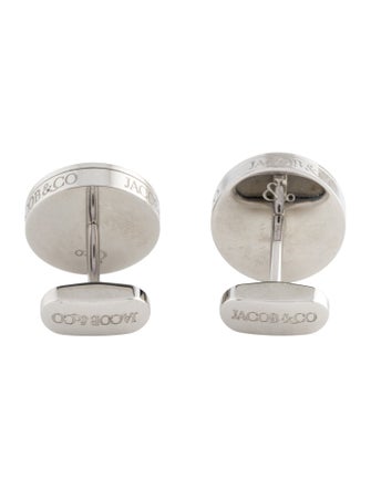Jacob & Co. Mother Of Pearl & Diamond Rotor Cufflinks