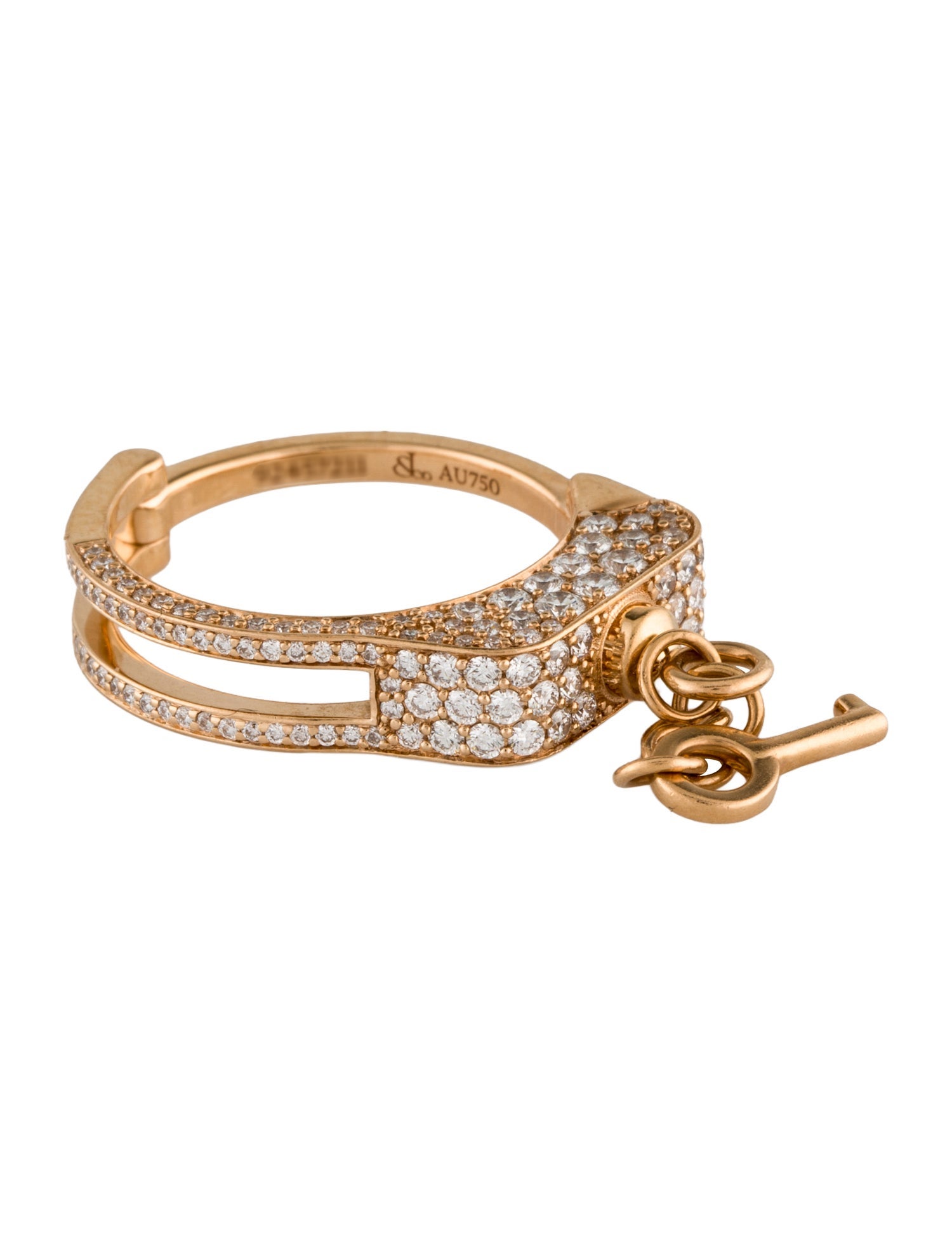 Jacob & Co. 18K Diamond Love Lockdown Ring