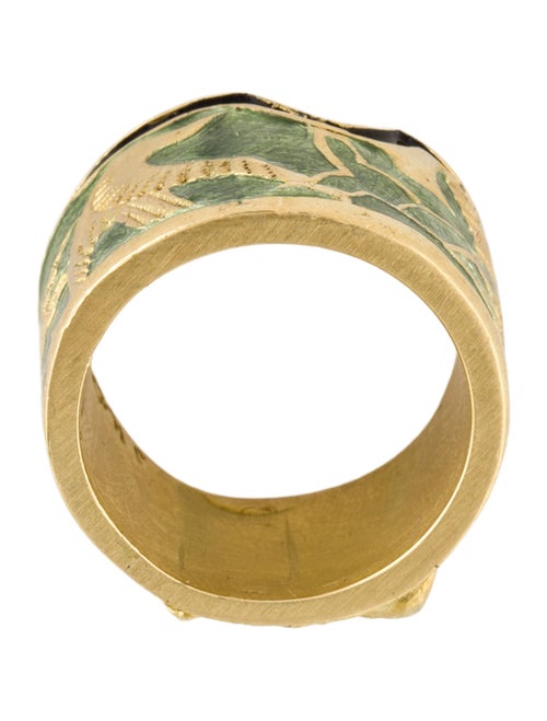 Jaclyn Davidson Enamel Carved Band