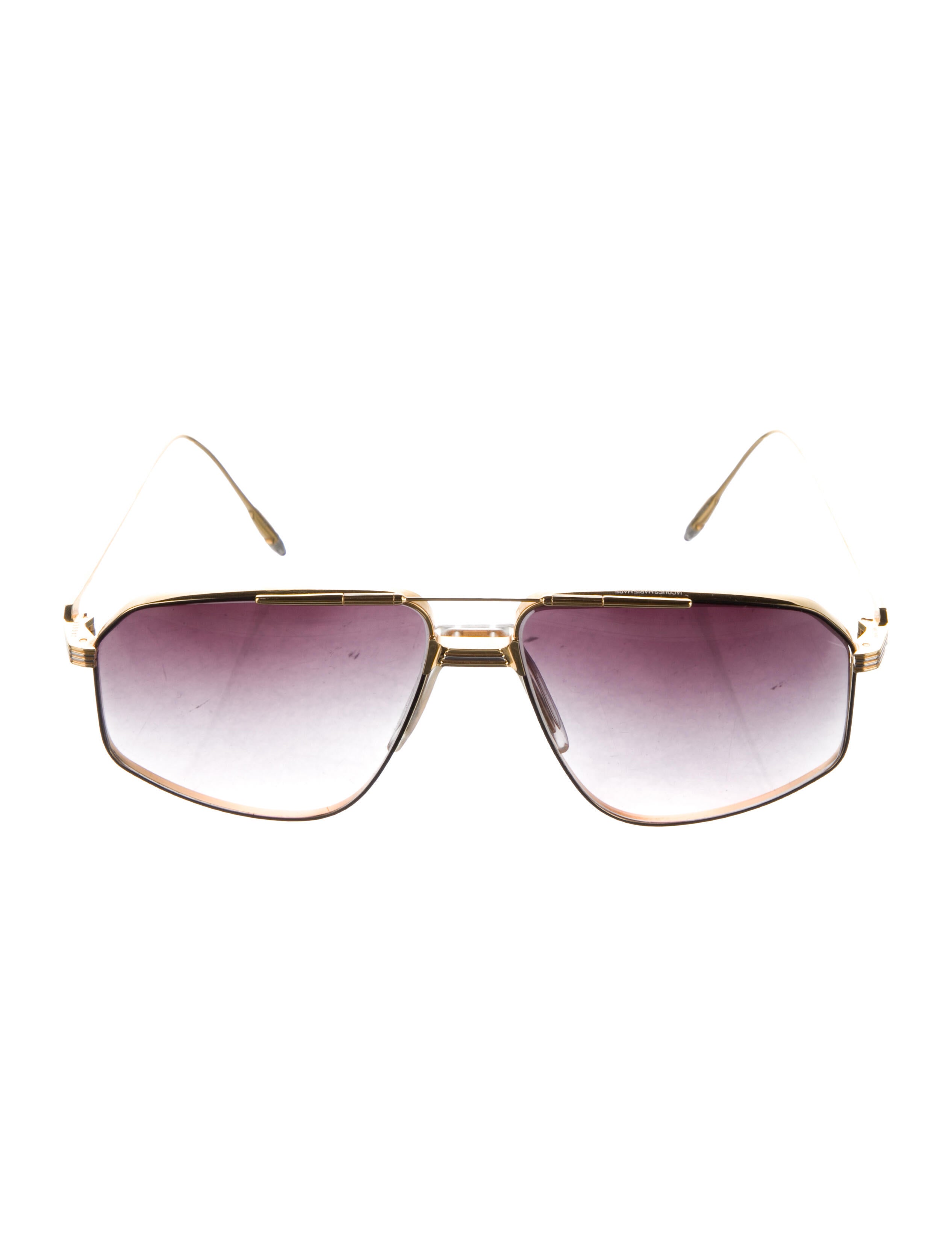 Jacques Marie Mage Jagger Aviator Sunglasses Gold Sunglasses