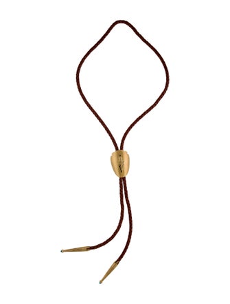Jacques Marie Mage Benan Leather Umit Round Bolo Tie