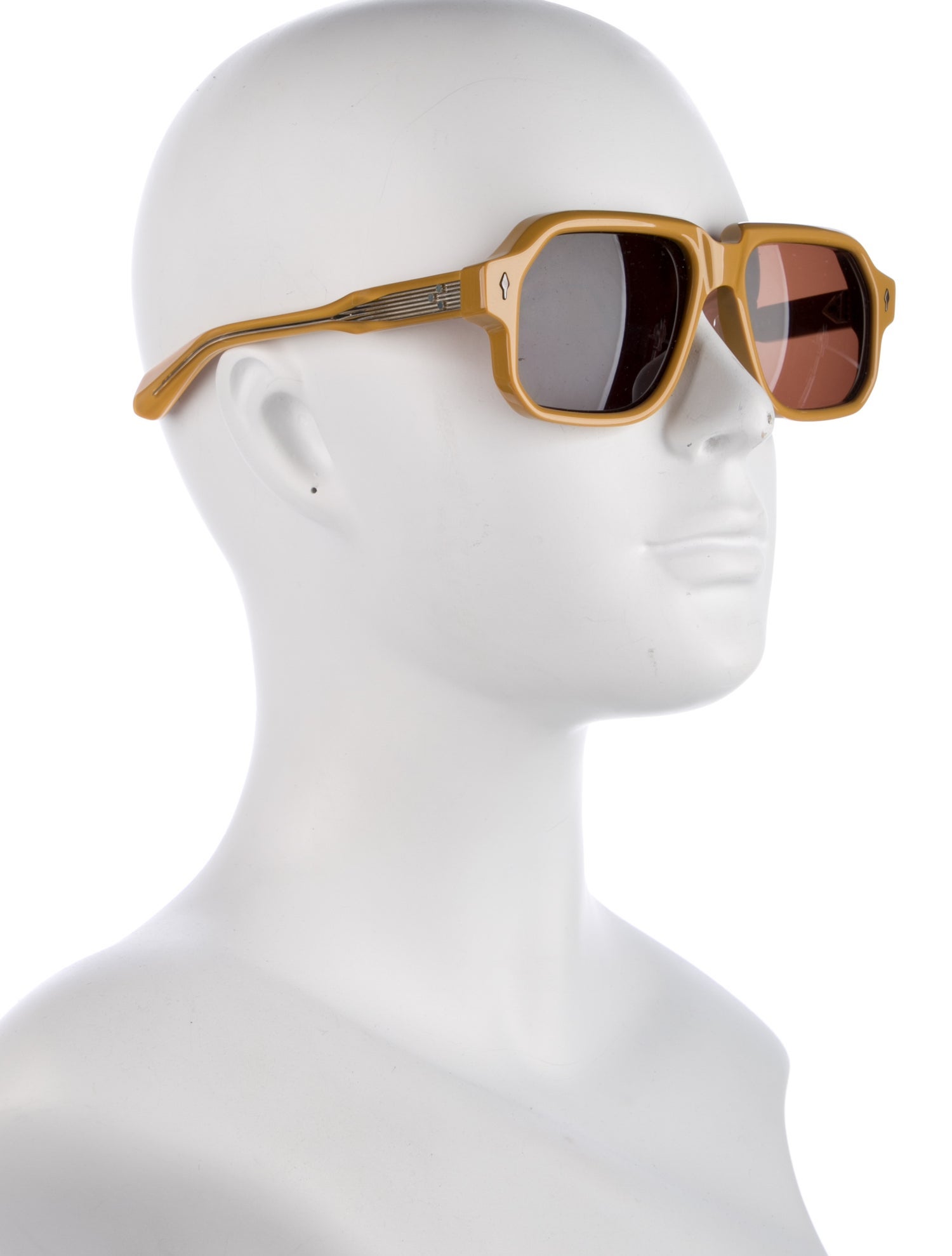 Jacques Marie Mage Challenger Square Sunglasses - Yellow
