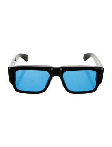 Pre-owned Jacques Marie Mage Devoto Square Sunglasses In Black