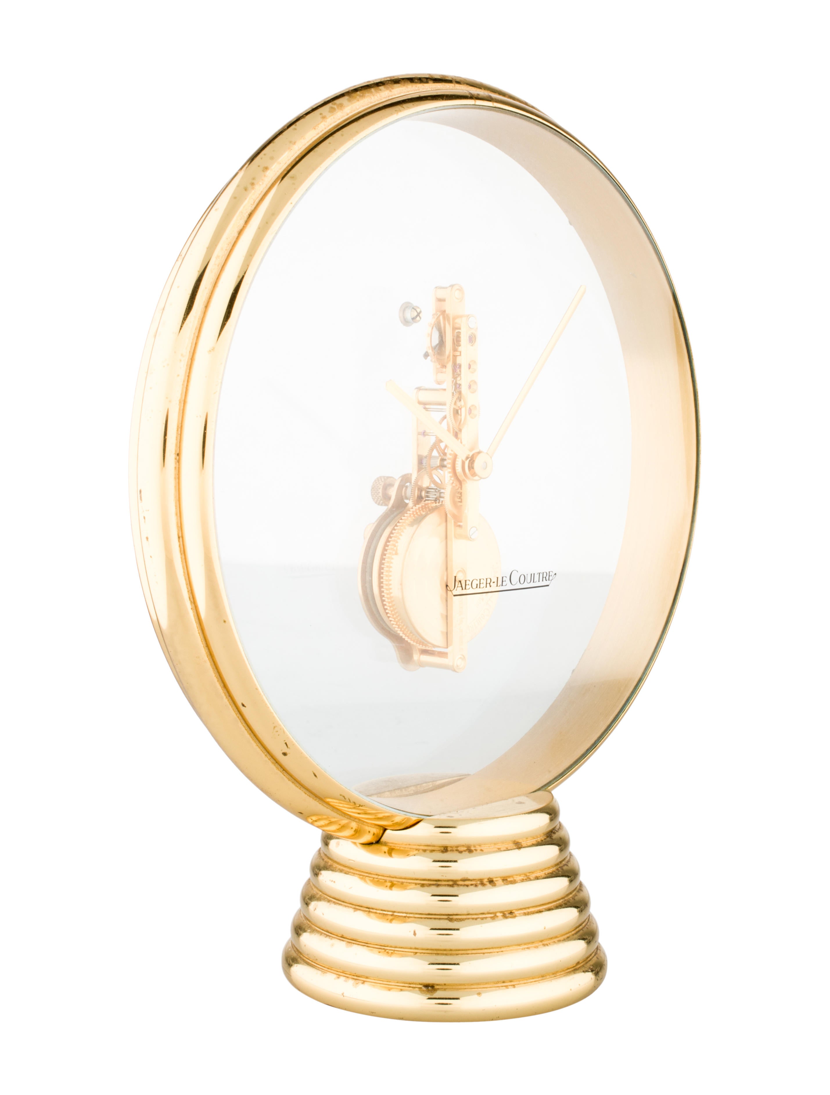 JaegerLeCoultre Skeleton Table Clock Gold JAE20110 The RealReal