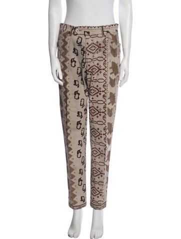 Jay Kos Pants Printed Straight Leg S