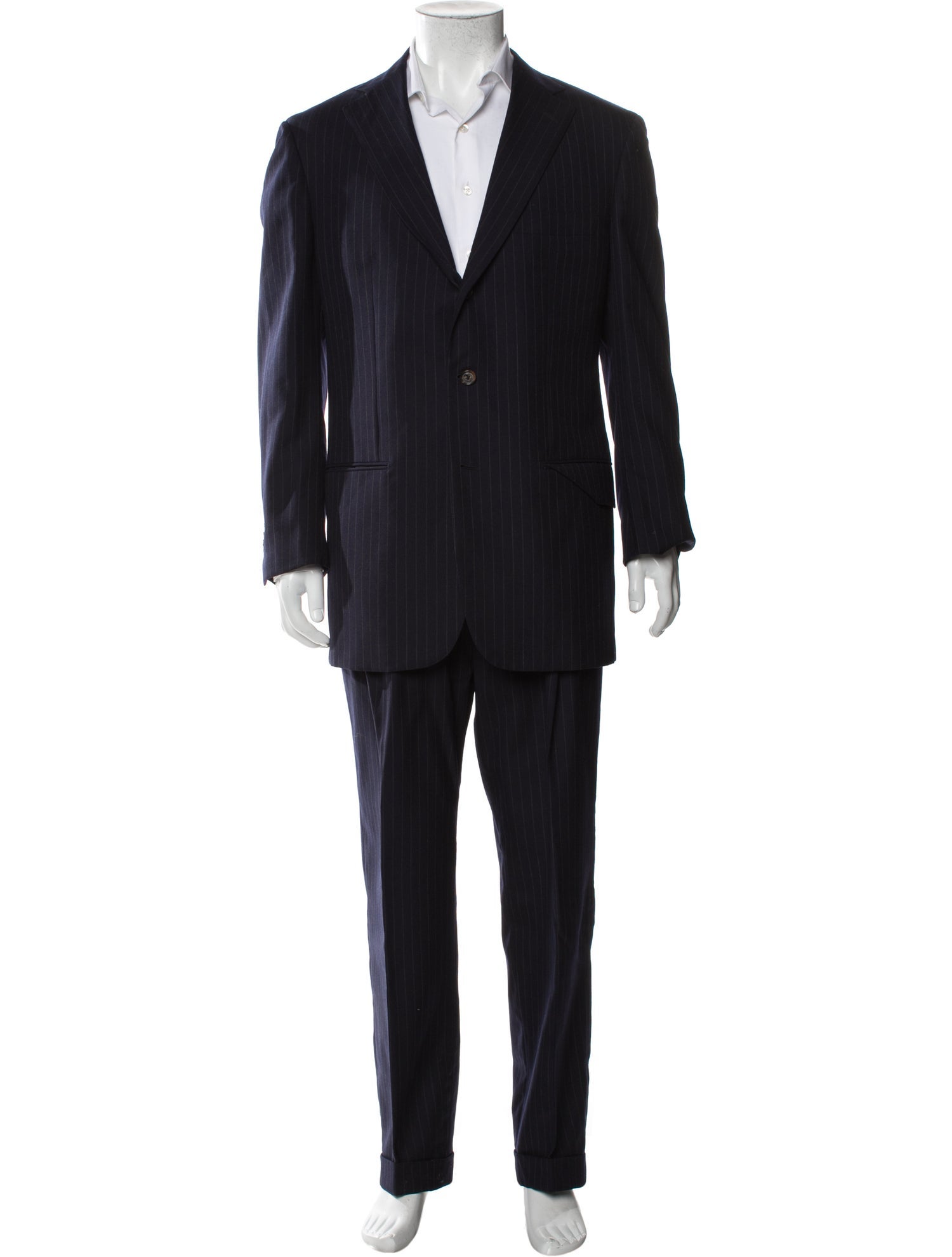 Jay Kos Wool Striped Two-Piece Suit