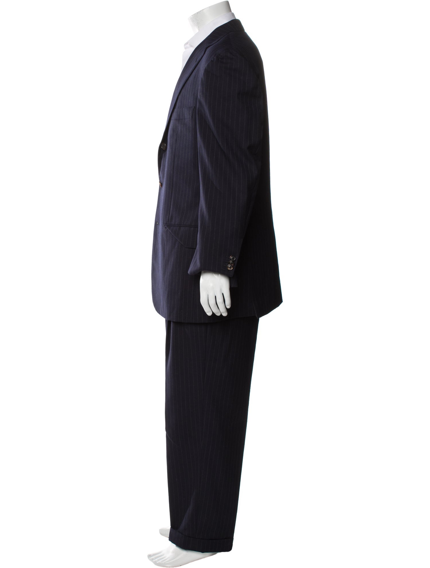 Jay Kos Wool Striped Two-Piece Suit