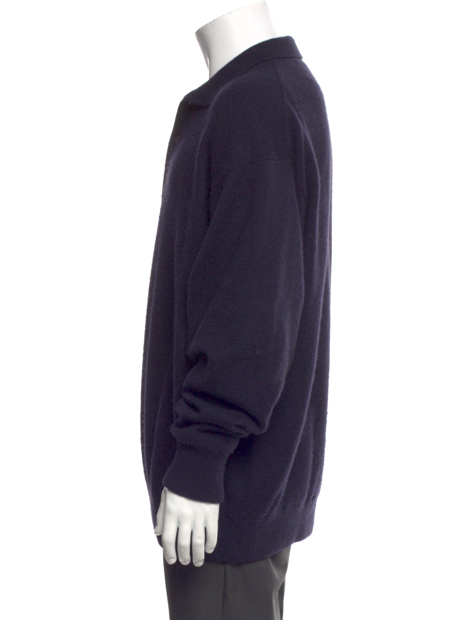Jay Kos Cashmere Mock Neck Polo Sweater