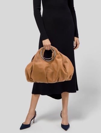 Jane August Leather Top Handle Bag