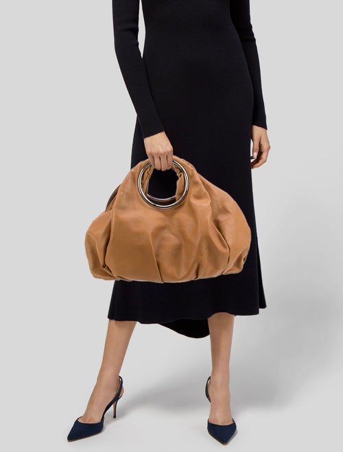 Jane August Leather Top Handle Bag