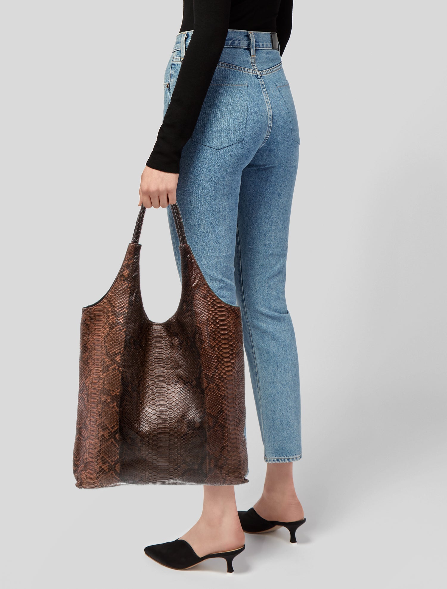 Jane August Snakeskin Hobo