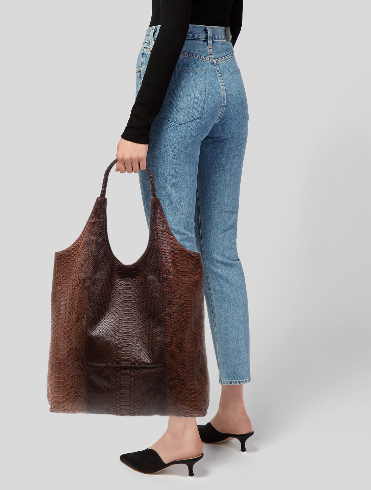 Jane August Snakeskin Hobo