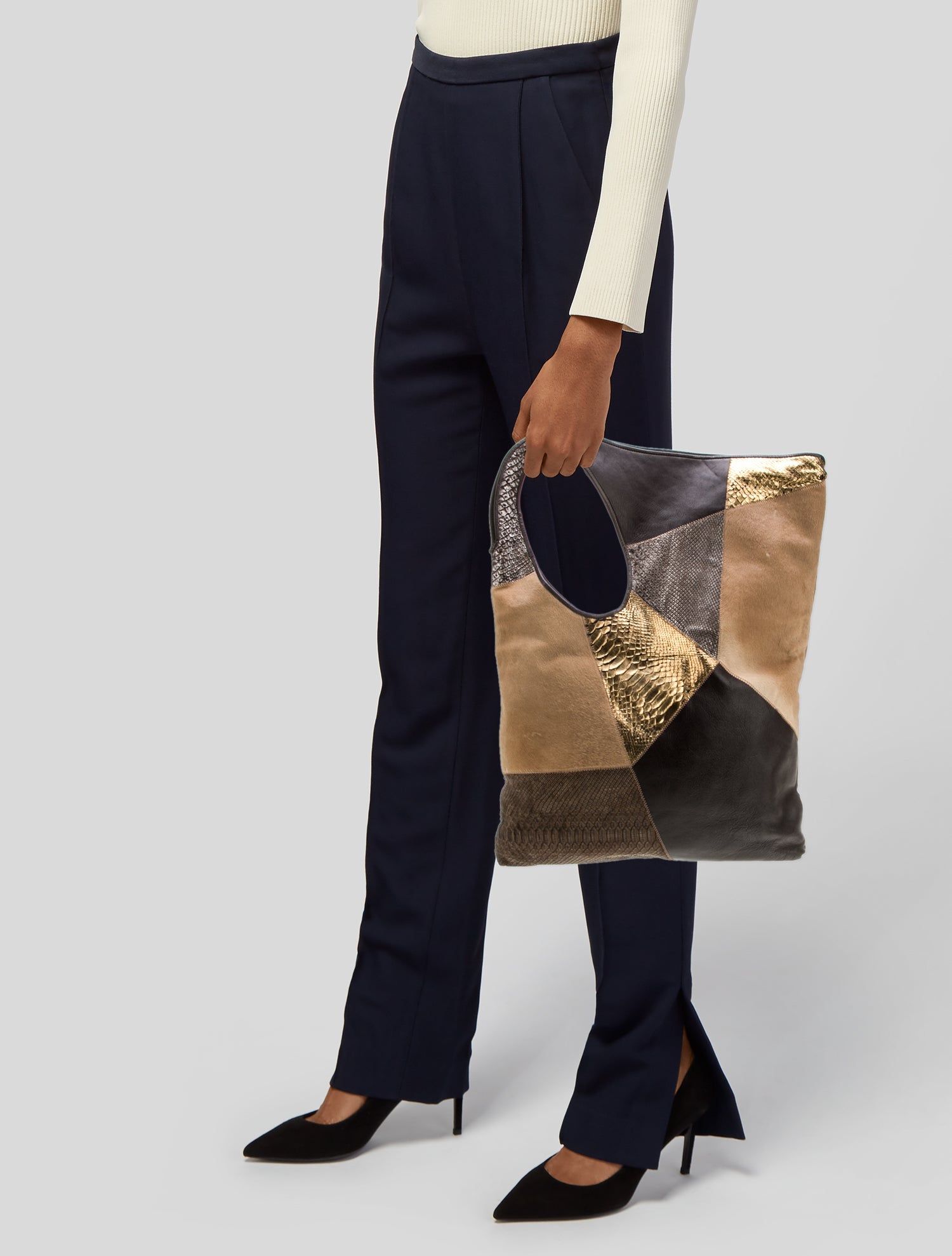 Jane August Leather Shoulder Bag