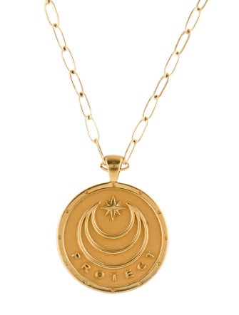 Jane Win Protect JW Small Coin Pendant Necklace