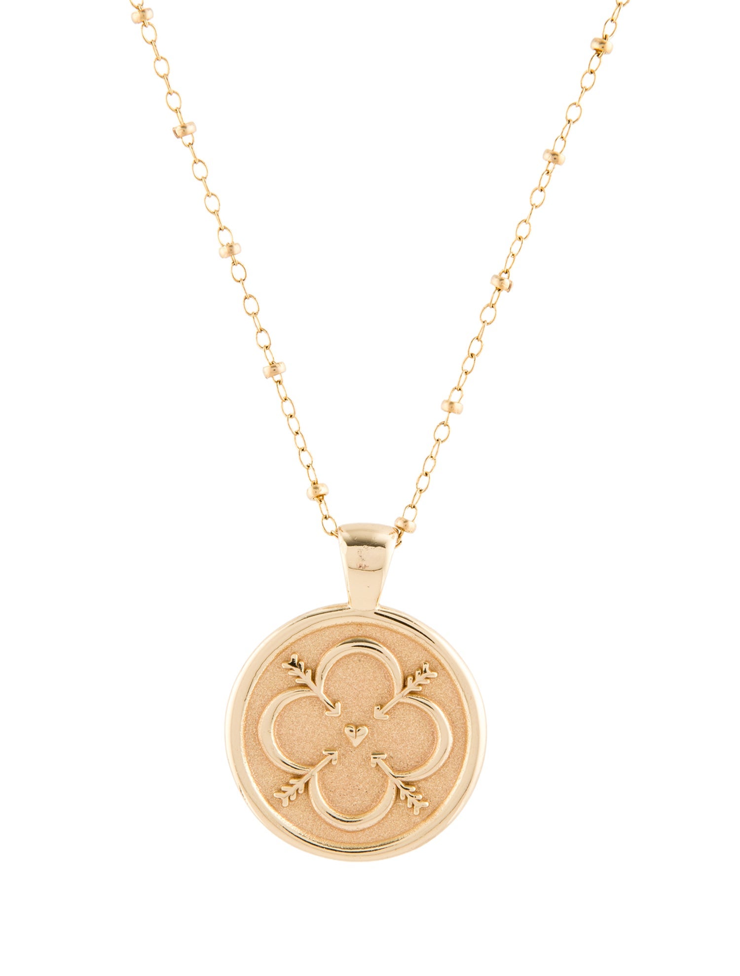 Jane Win "Love" Coin Pendant Necklace
