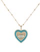 Jane Win Protect Evil Eye Enamel Heart Pendant