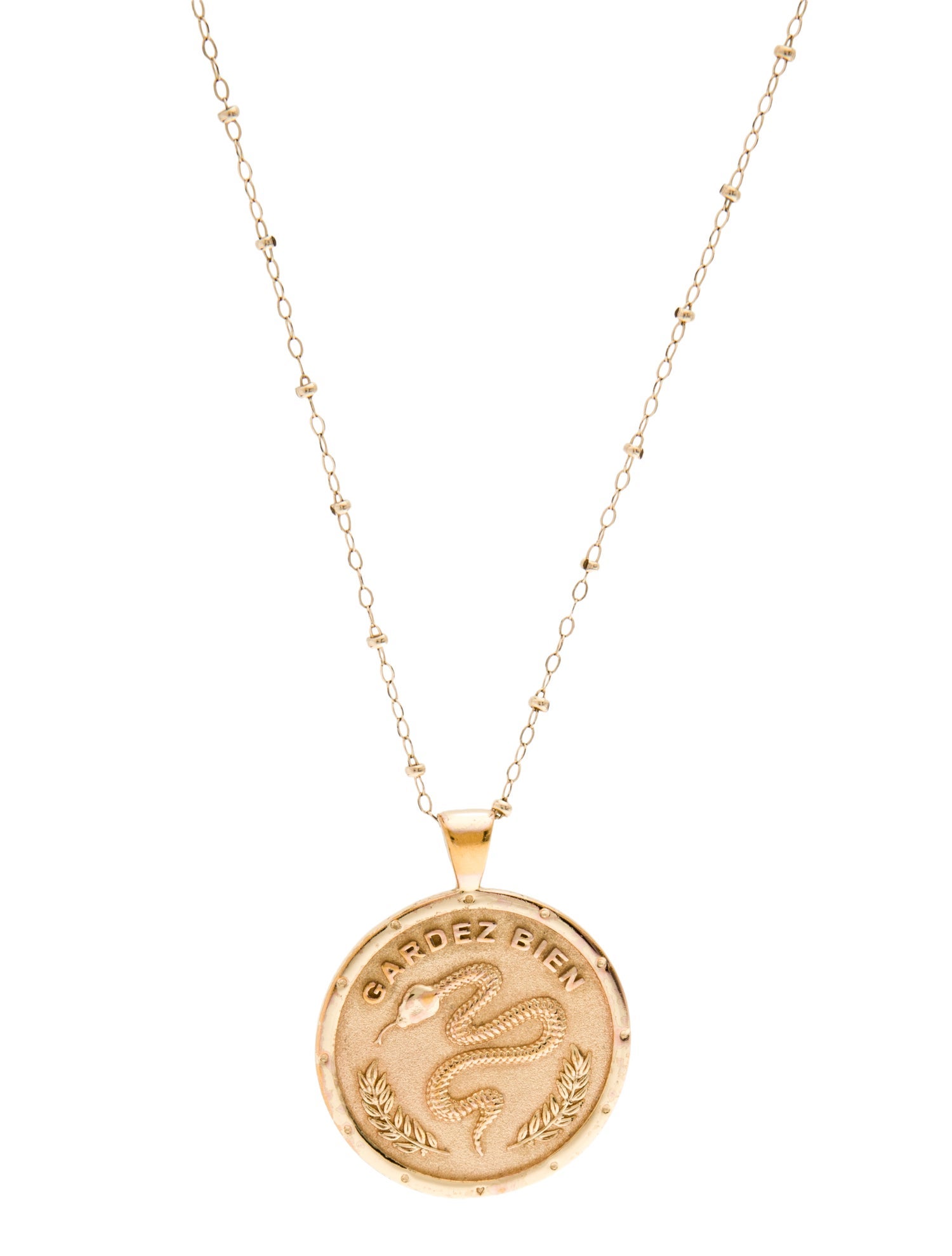 Jane Win Protect Coin Pendant Necklace