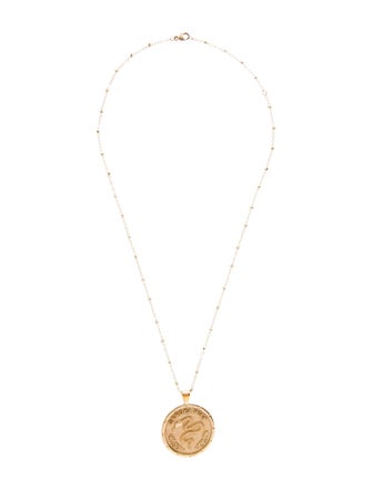 Jane Win Protect Coin Pendant Necklace