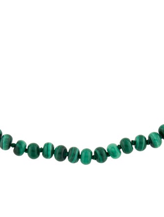 Jane Win Malachite Beaded Necklace