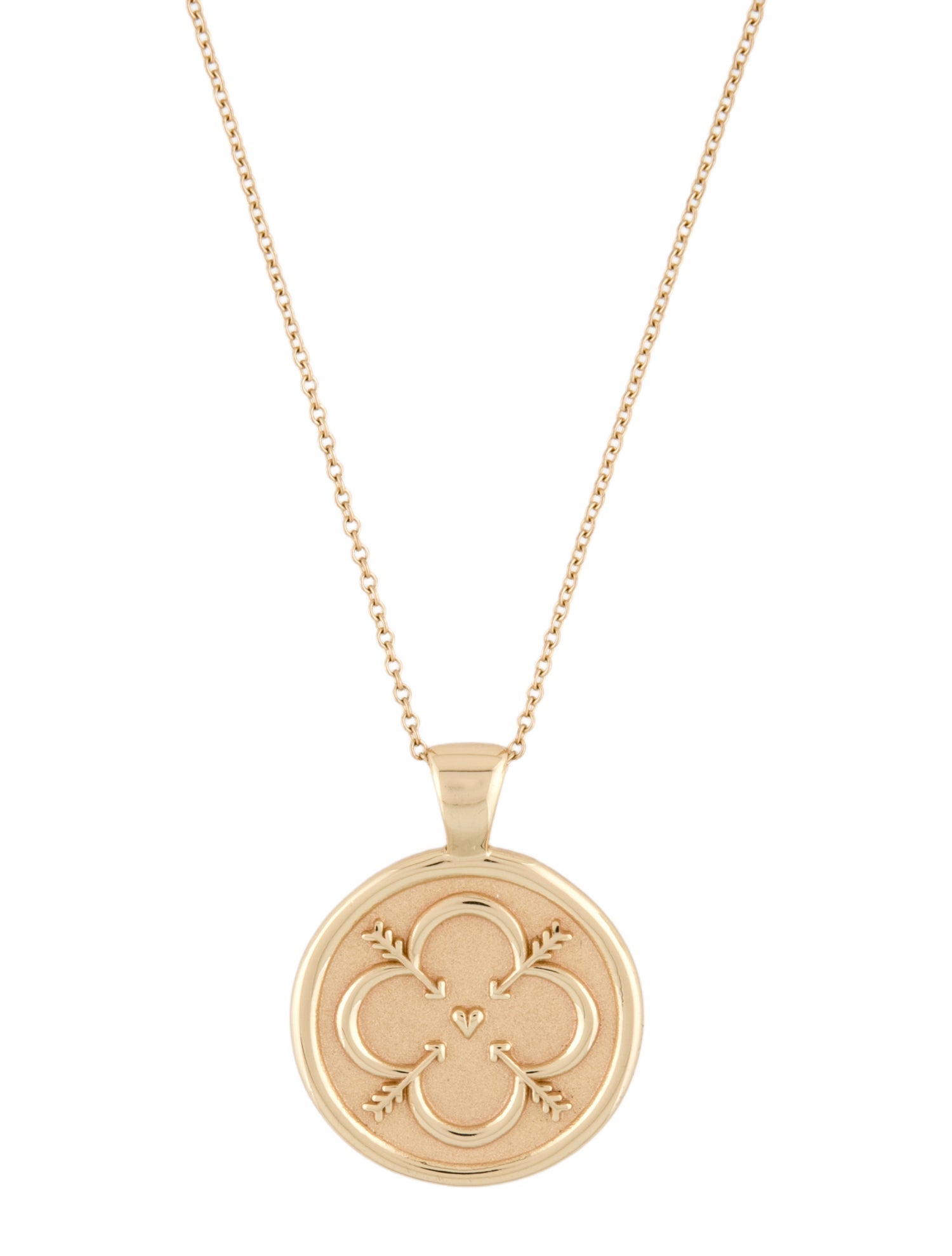 Jane Win LOVE JW Original Pendant Coin Necklace