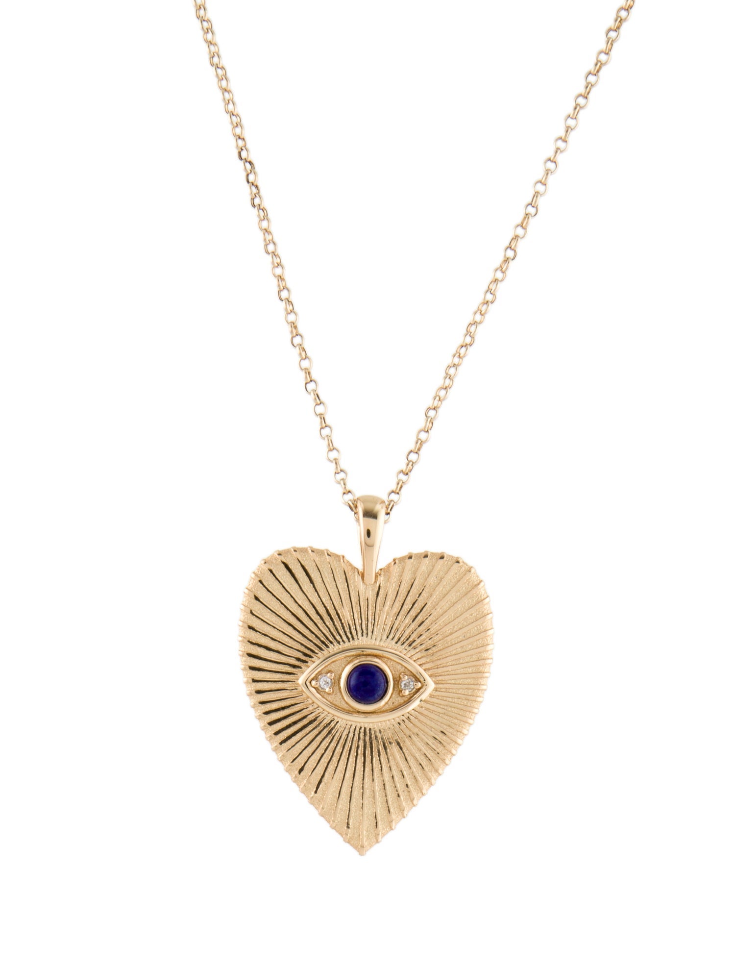Jane Win Protect Eye On Your Heart Pendant Necklace