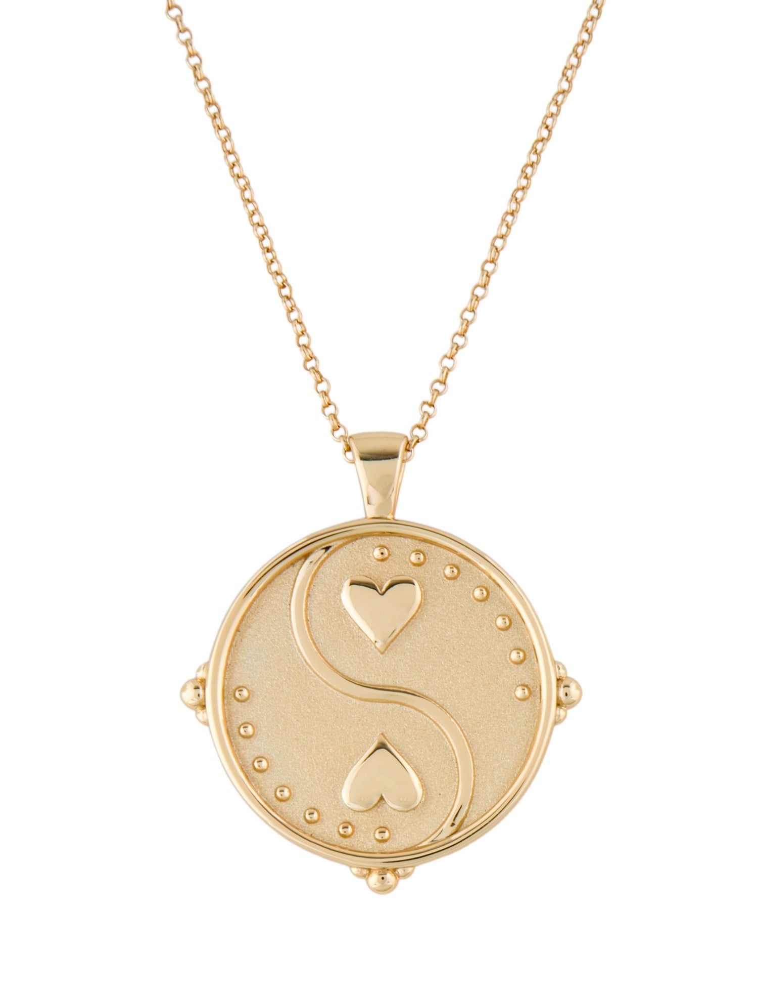Jane Win Balance JW Small Pendant Coin Necklace