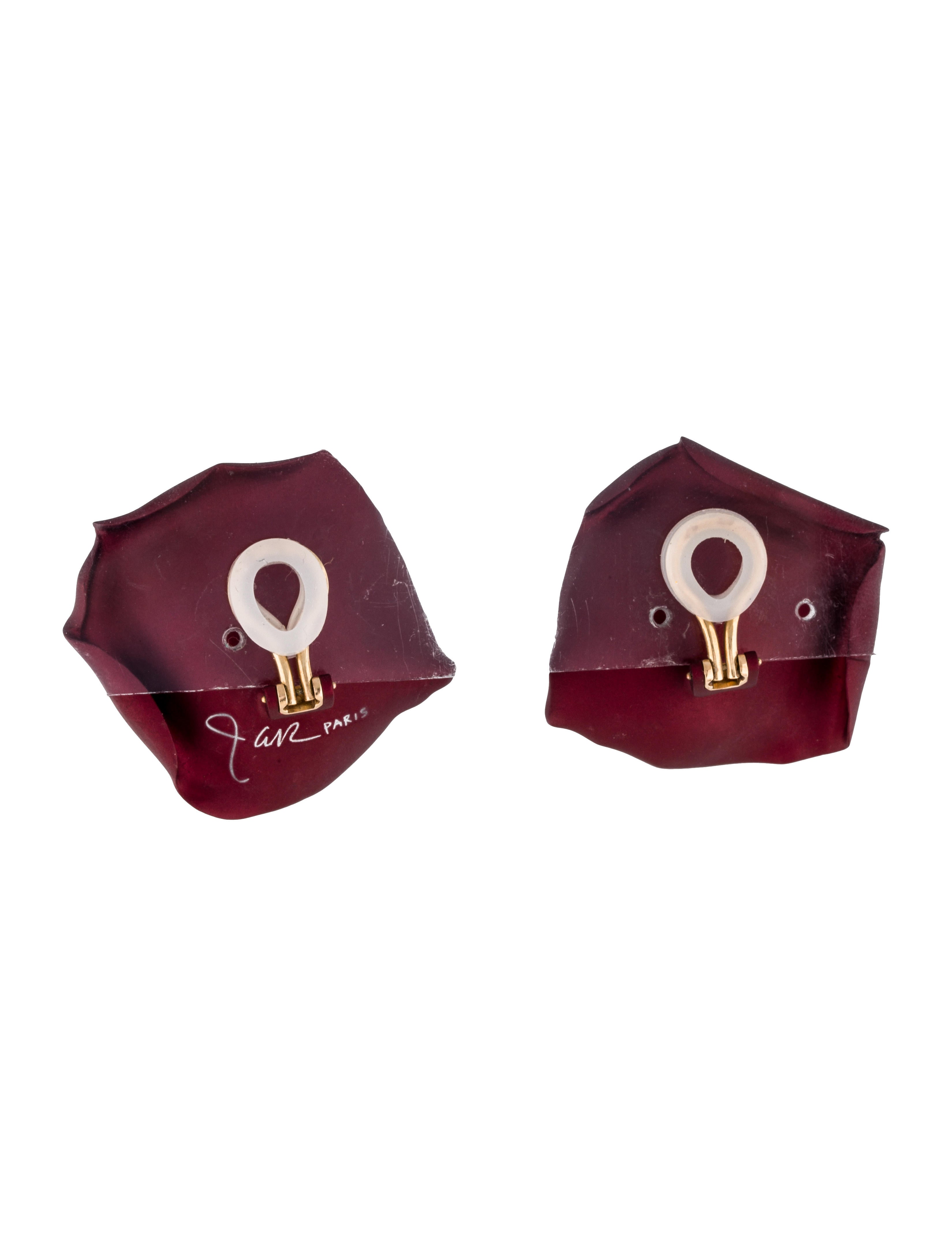 JAR Rose Petal Clip-On Earrings