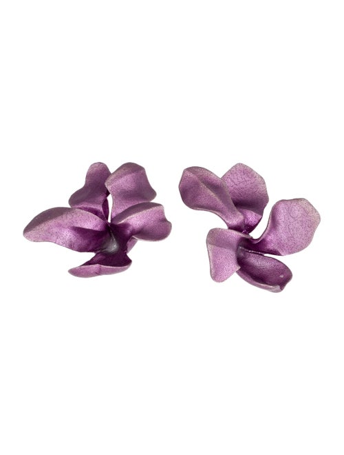 JAR Aluminum Pansy Earrings yellow