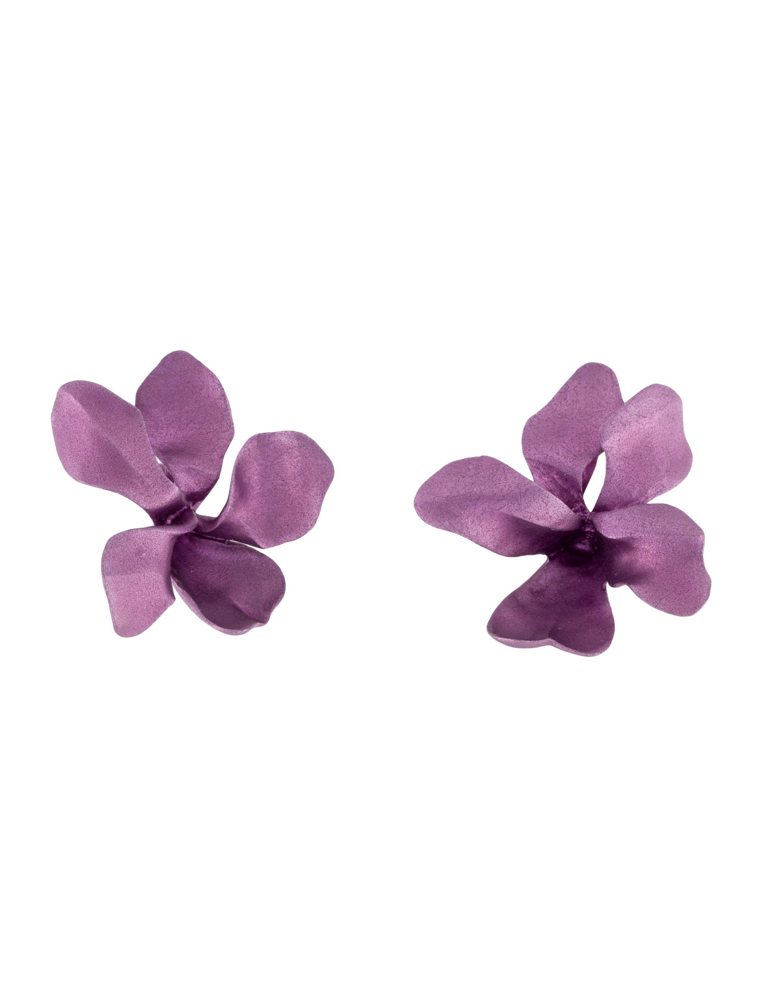 JAR 18K Aluminum Violet Clip-On Earrings