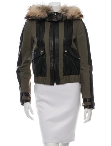 Jason Wu Leather-Paneled Zip-Up Jacket