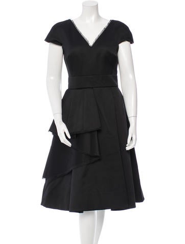 Jason Wu Cap Sleeve Midi Dress